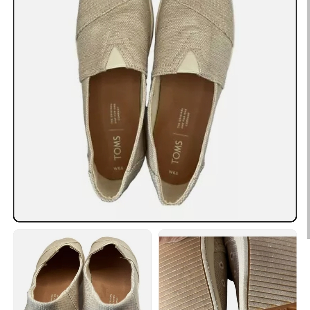TOMS Women's Cream Slip-On Shoes